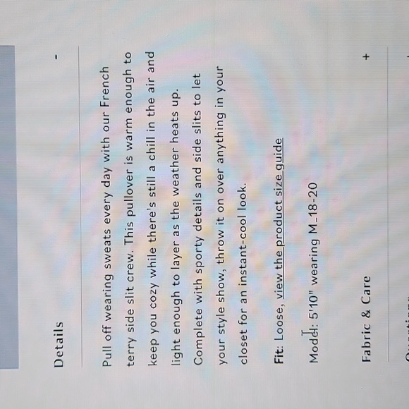 BNWT-UNIVERSAL STANDARD Fiona open side sweatshirt in small - Picture 3 of 3